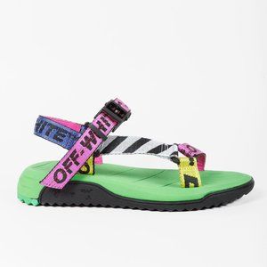 Off-White Fuchsia Green New Trek Sandals